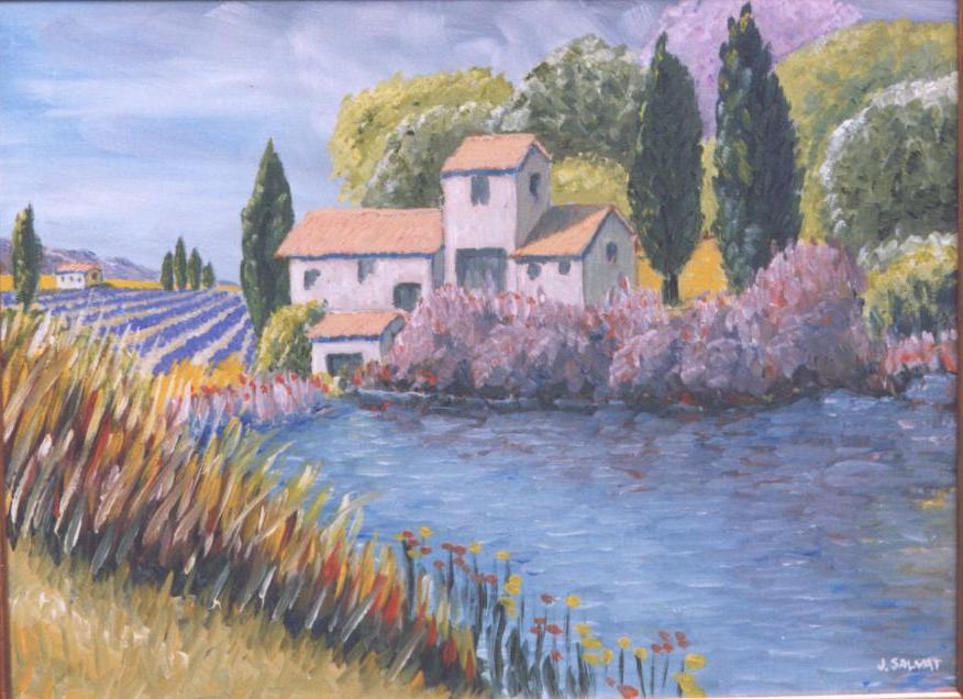 Fonds d'cran Art - Peinture Impressionniste un Mas  en Provence