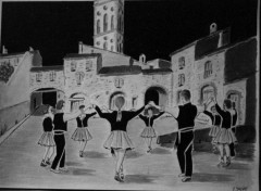 Fonds d'cran Art - Crayon sardanes au baill d'en Mailly