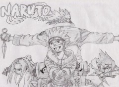 Wallpapers Art - Pencil Kakashi, sakura, naruto et sasuke