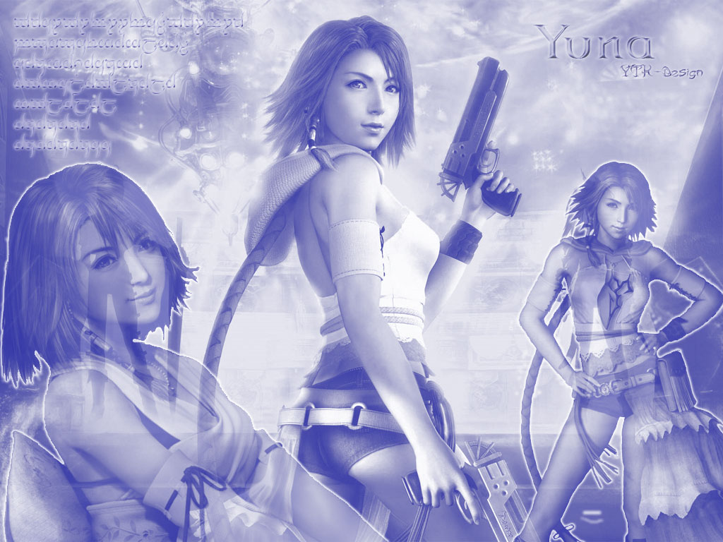 Fonds d'cran Jeux Vido Final Fantasy X-2 Yuna blue