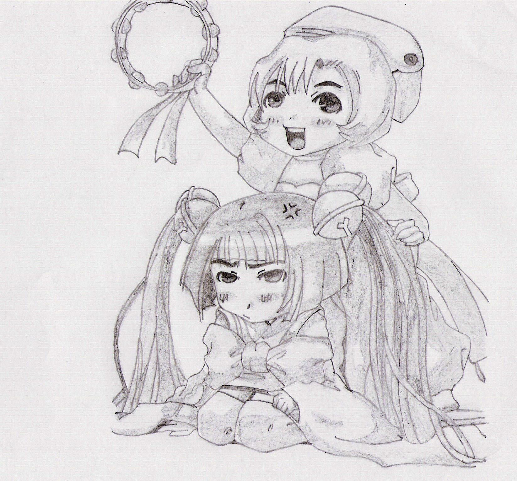 Fonds d'cran Art - Crayon Manga - Chobits Chobits