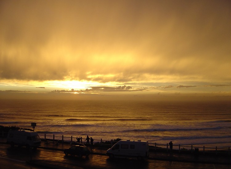 Fonds d'cran Nature Couchers et levers de Soleil couch nuanc sur biarritz