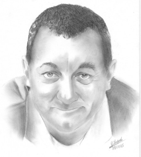 Fonds d'cran Art - Crayon Portraits Coluche