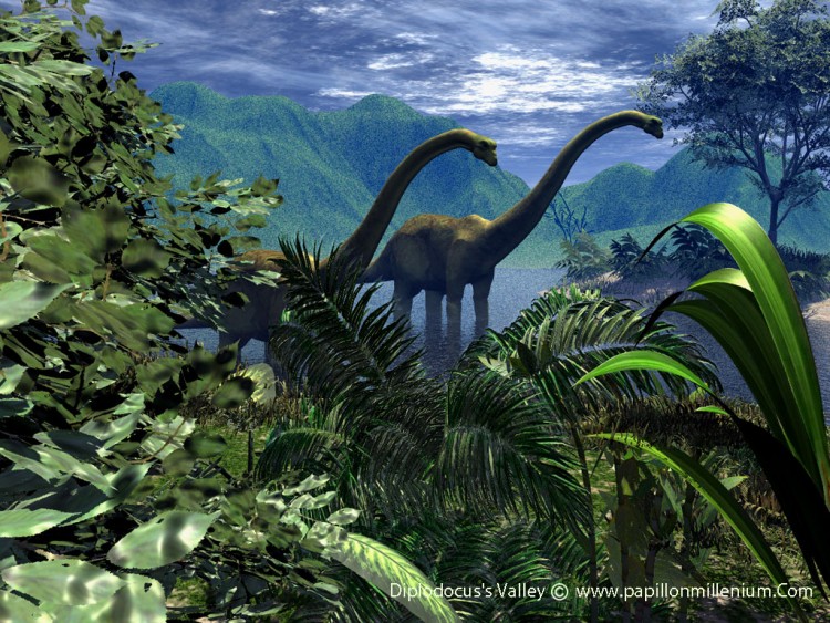 Wallpapers Digital Art Animals Diplodocus's Valley