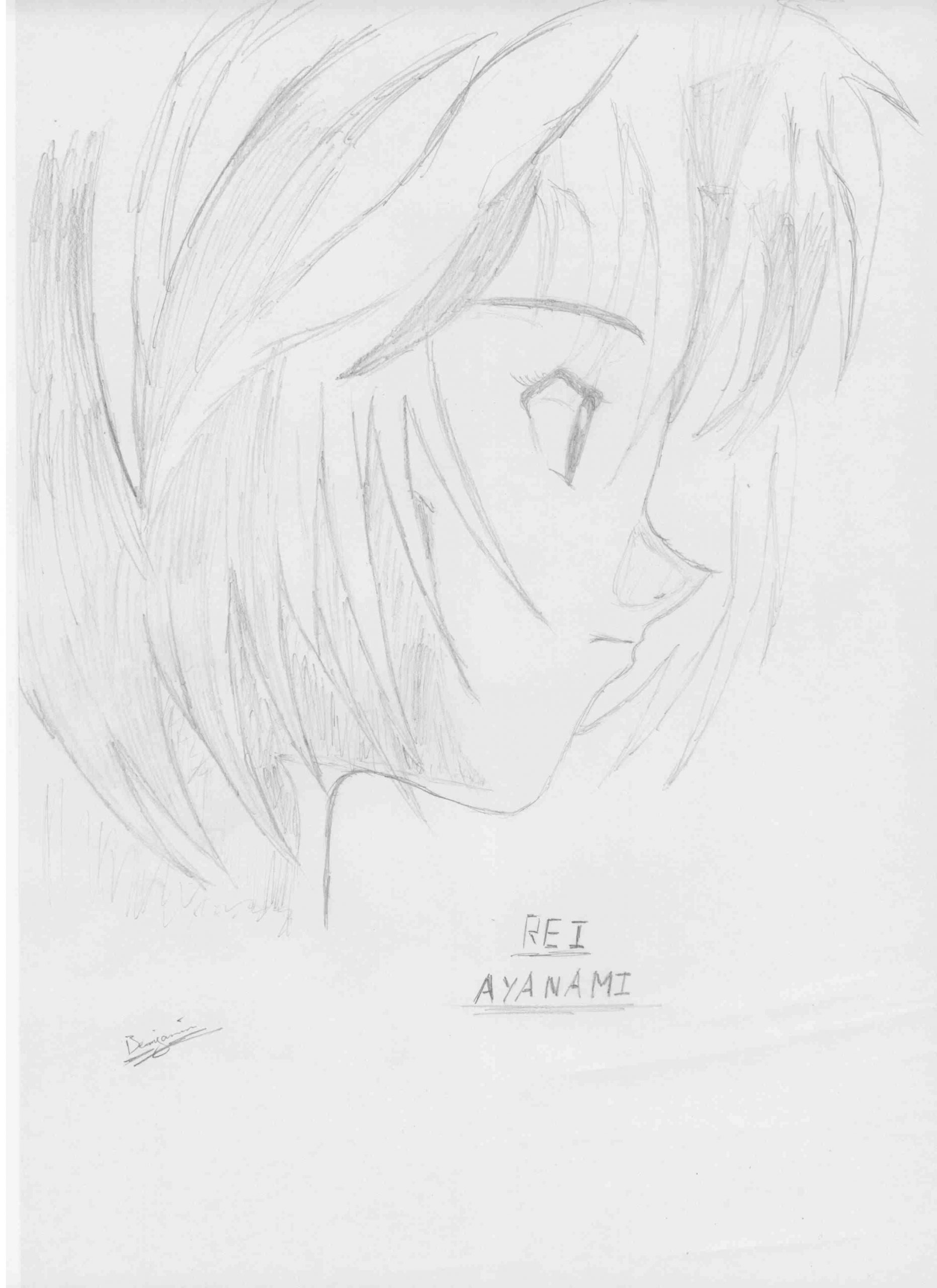 Fonds d'cran Art - Crayon Manga - Evangelion Rei Ayanami