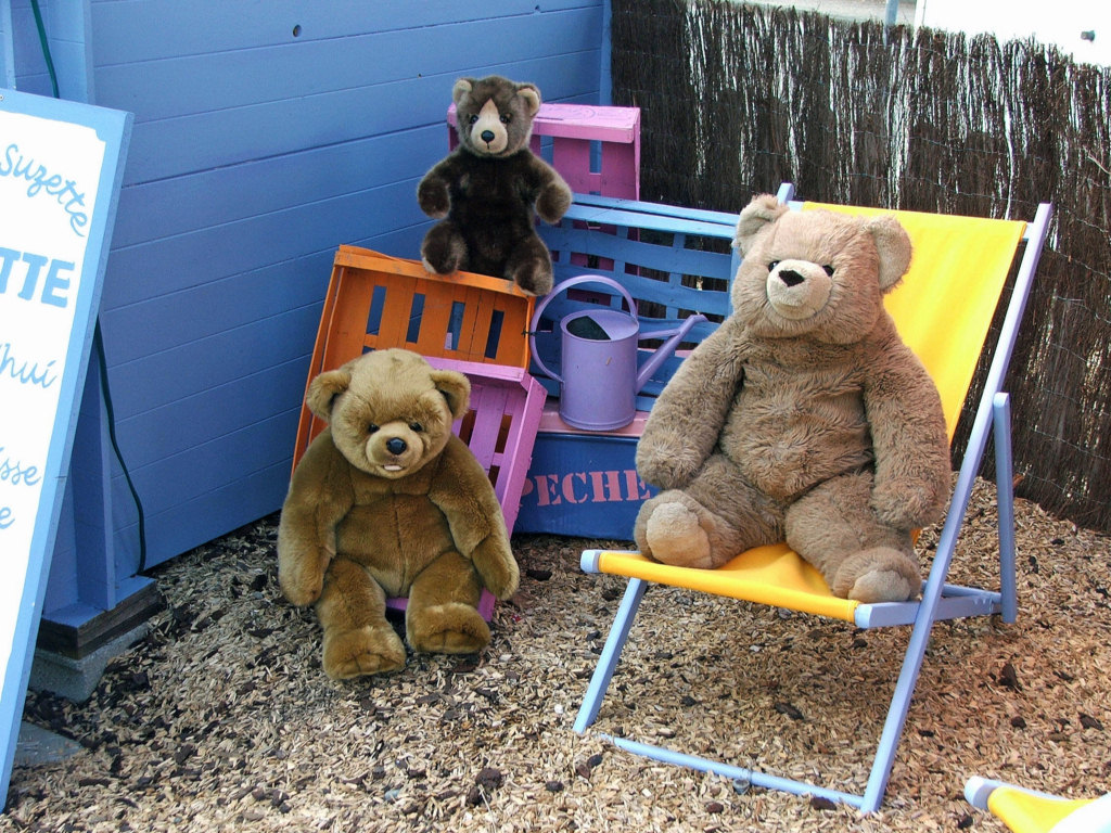 Fonds d'cran Objets Peluches Gros Nounours et ses compres...