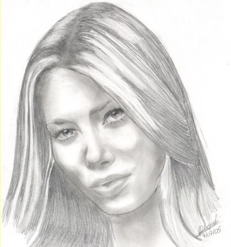 Wallpapers Art - Pencil Portraits Jessica Biel