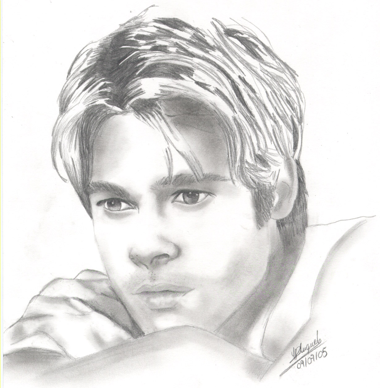 Fonds d'cran Art - Crayon Portraits Brad Pitt