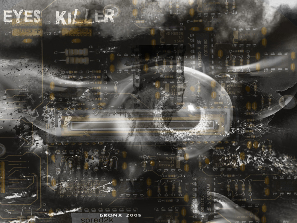 Wallpapers Digital Art Compositions 2D hackers eyes killer...