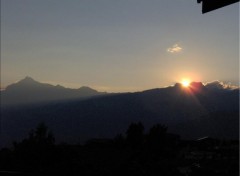 Fonds d'cran Nature Couch de Soleil dans les Alpes