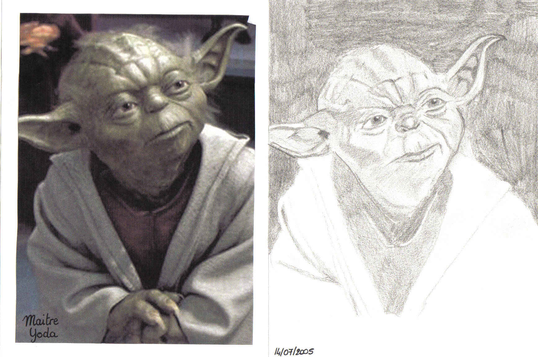 Wallpapers Art - Pencil Movies - TV Soaps Maitre Yoda