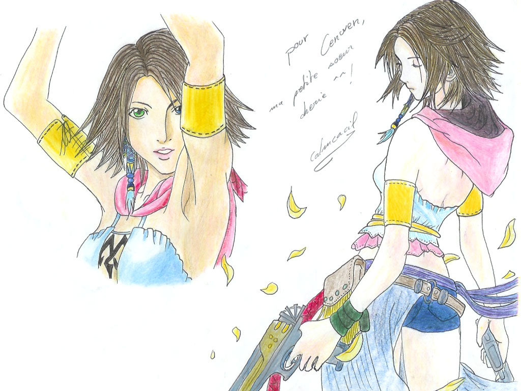 Wallpapers Art - Pencil Video games belle Yuna