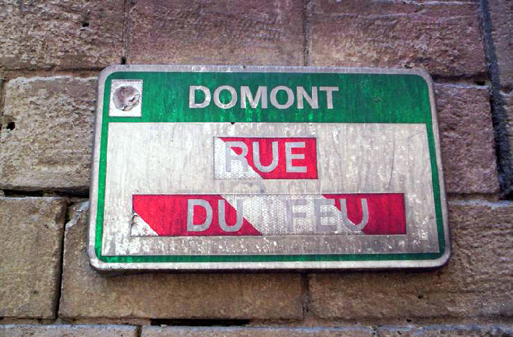 Fonds d'cran Objets Enseignes Rue du feu