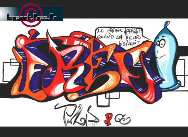 Fonds d'cran Art - Peinture Graffitis FRENCH letter