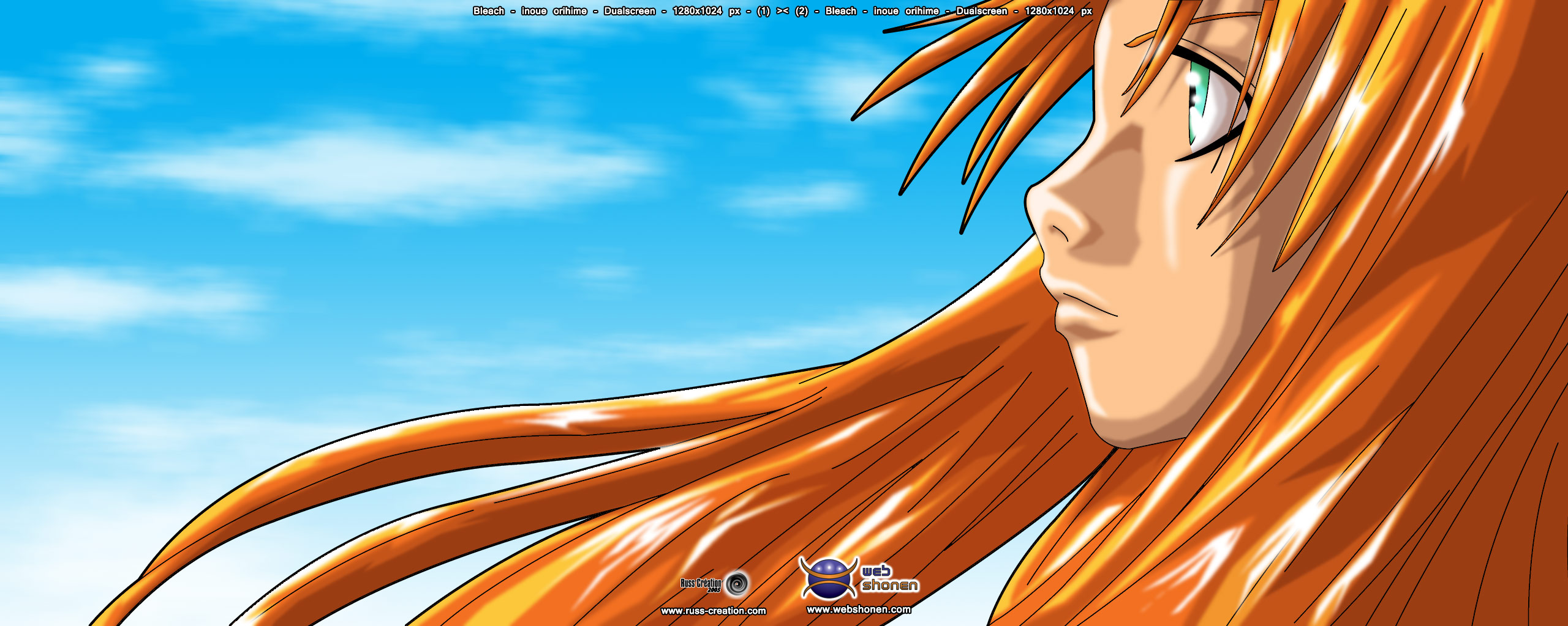 Wallpapers Dual Screen Manga Bleach - inoe orihime - dual screen 1280x1024 px