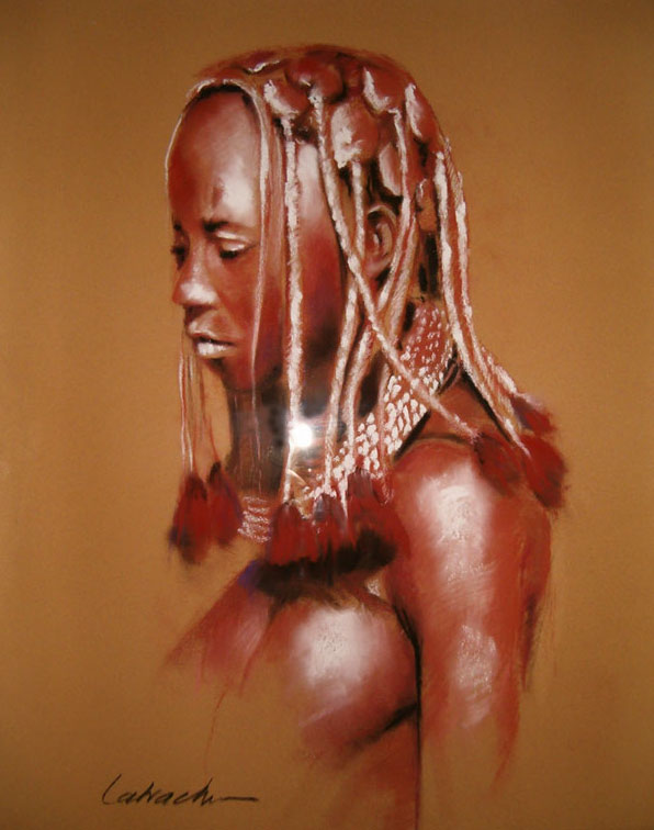 Wallpapers Art - Pencil Portraits Himba dancer