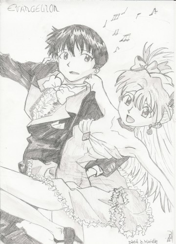 Fonds d'cran Art - Crayon Manga - Evangelion vanglion