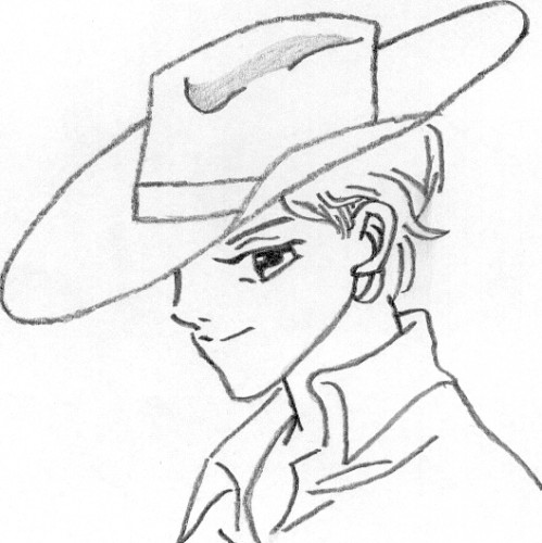 Wallpapers Art - Pencil Manga - Characters cowboy