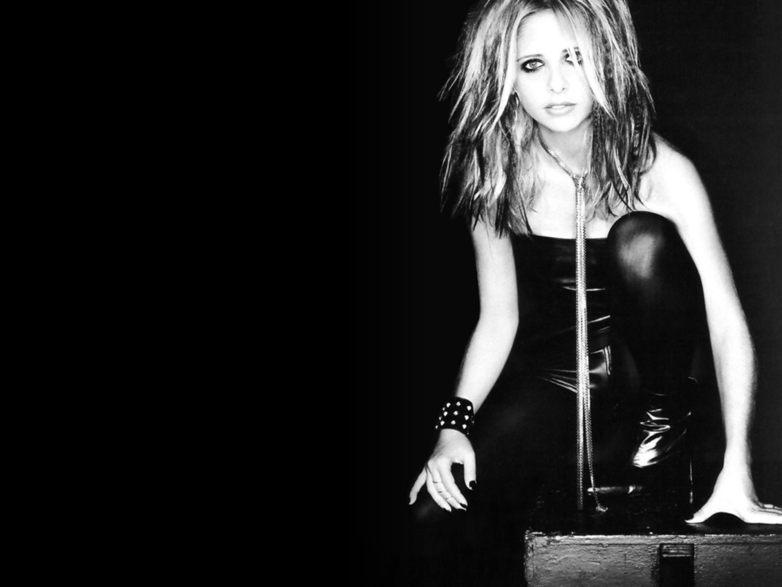 Fonds d'cran Clbrits Femme Sarah Michelle Gellar Black n'roll