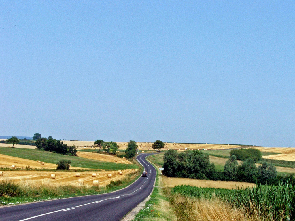 Fonds d'cran Constructions et architecture Routes - Autoroutes Fenaison en cours...