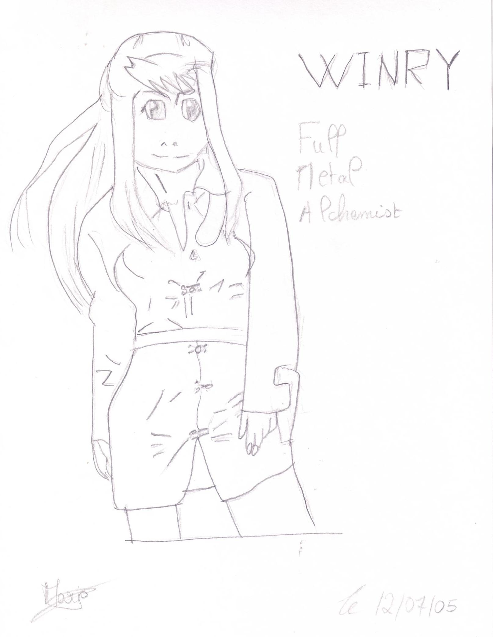 Fonds d'cran Art - Crayon Manga - Fullmetal Alchemist Winry