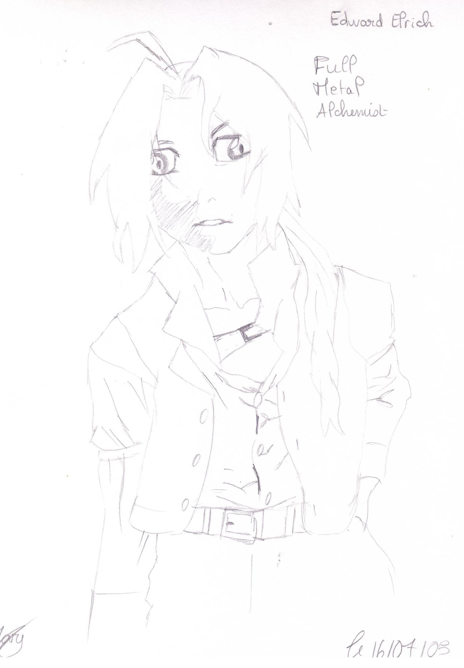 Fonds d'cran Art - Crayon Manga - Fullmetal Alchemist Edward