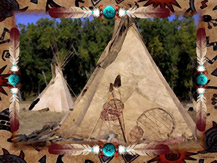 Fonds d'cran Art - Numrique Les Peuples Premiers Lakota Tepee