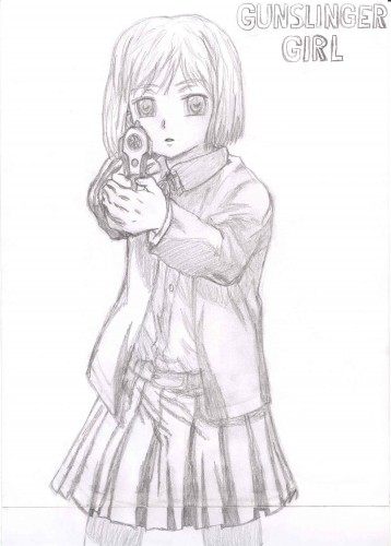 Fonds d'cran Art - Crayon Manga - Gunslinger Girl gunslinger girl