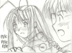 Fonds d'cran Art - Crayon love hina