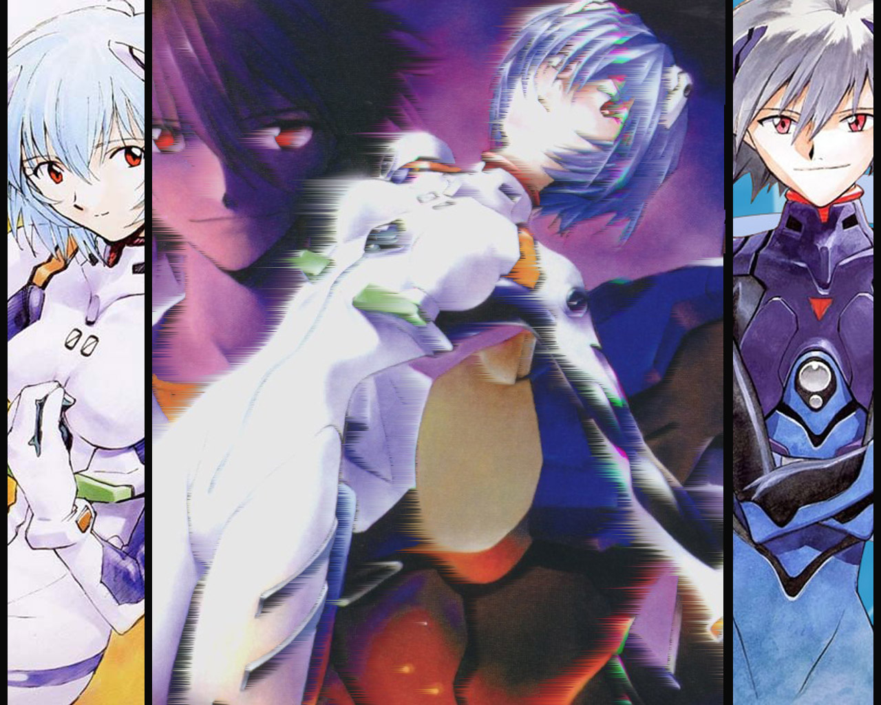 Wallpapers Cartoons Evangelion rei kaoru