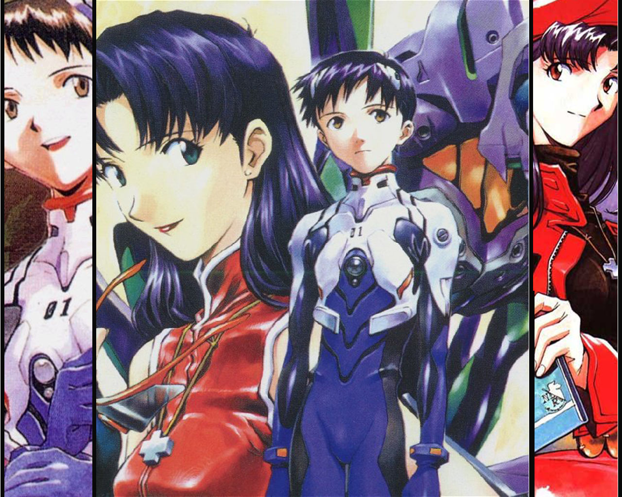 Fonds d'cran Dessins Anims Evangelion shinji misato