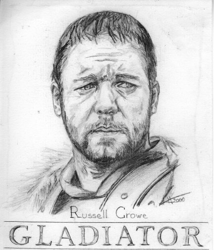 Fonds d'cran Art - Crayon Cinma - Sries TV Russell Crowe