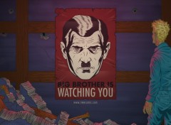 Wallpapers Comics Winston Smith seul devant Big Brother