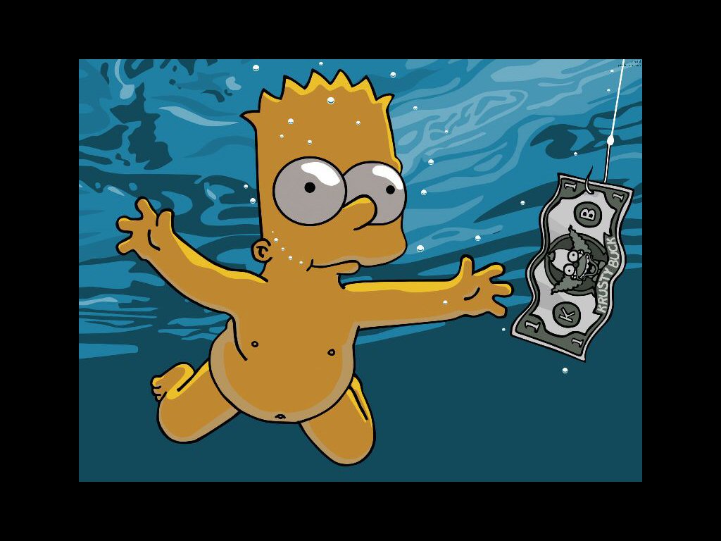 Fonds d'cran Dessins Anims Les Simpsons bart & nirvana