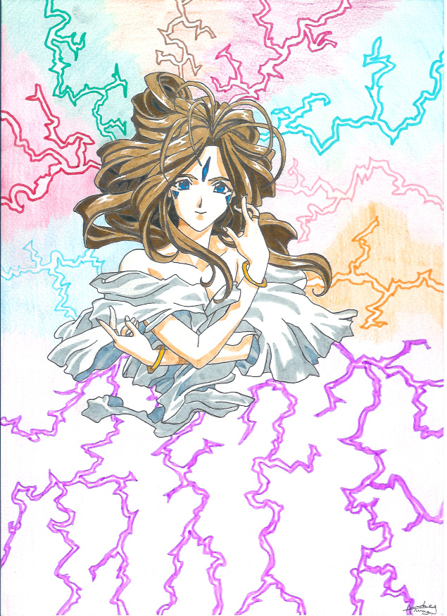 Fonds d'cran Art - Crayon Manga - Ah ! My Goddess femme