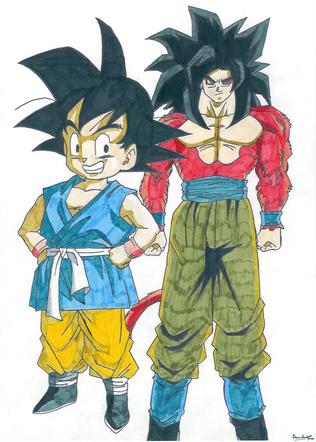 Fonds d'cran Art - Crayon Manga - Dragon Ball Z goku