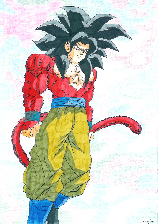 Fonds d'cran Art - Crayon Manga - Dragon Ball Z goku 4