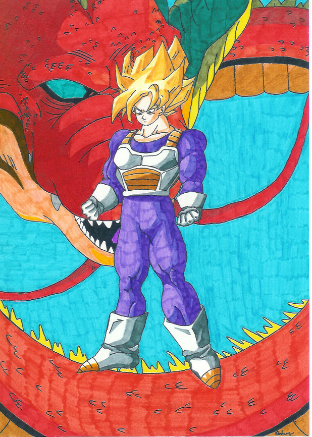 Fonds d'cran Art - Crayon Manga - Dragon Ball Z goku