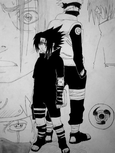 Fonds d'cran Art - Crayon Manga - Naruto sharingan