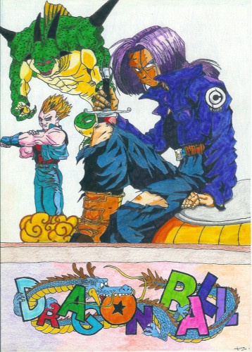 Fonds d'cran Art - Crayon Manga - Dragon Ball Z trunk et vegeta