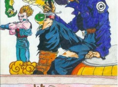 Fonds d'cran Art - Crayon trunk et vegeta