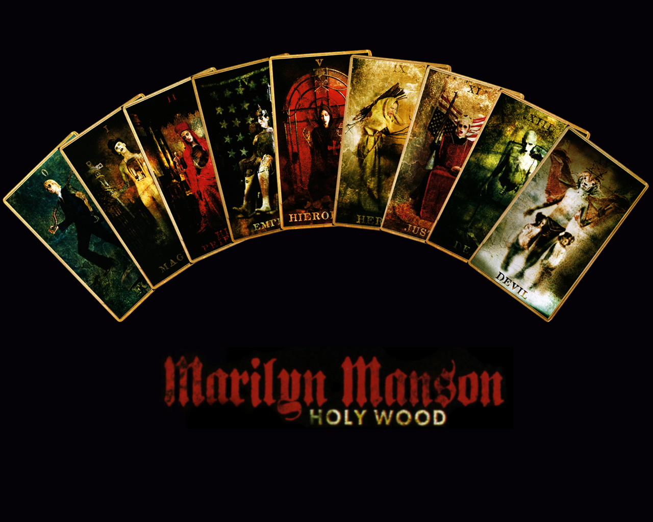 Fonds d'cran Musique Marilyn Manson marilyn_cartes