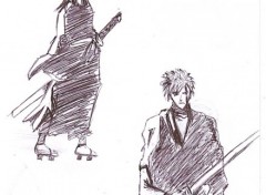 Fonds d'cran Art - Crayon rukia et ichigo