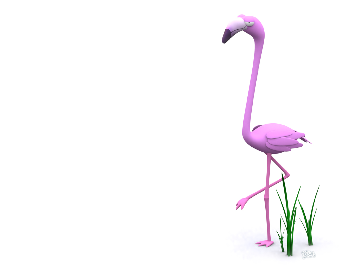 Fonds d'cran Art - Numrique Animaux flamand rose