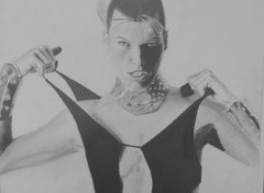 Wallpapers Art - Pencil Milla Jovovich