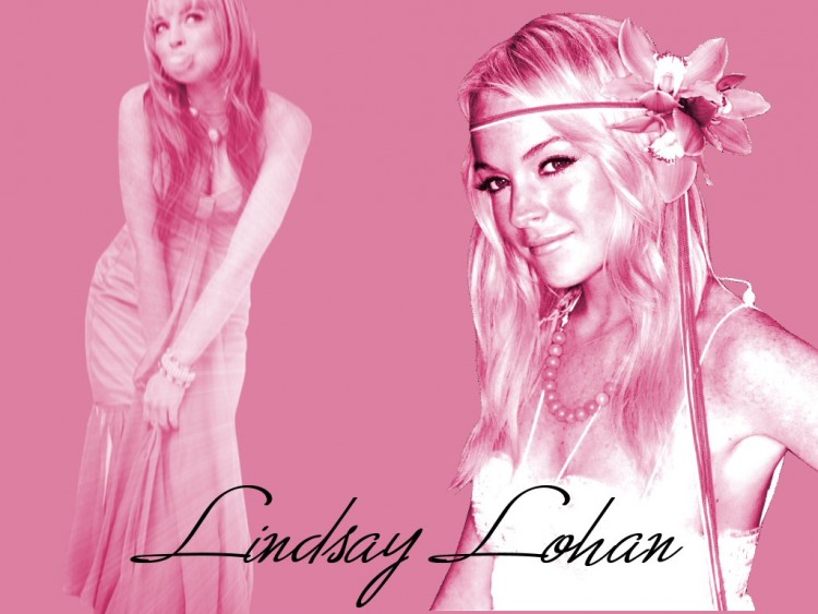 Wallpapers Celebrities Women Lindsay Lohan Lindsay Lohan voit la vie en rose !!!