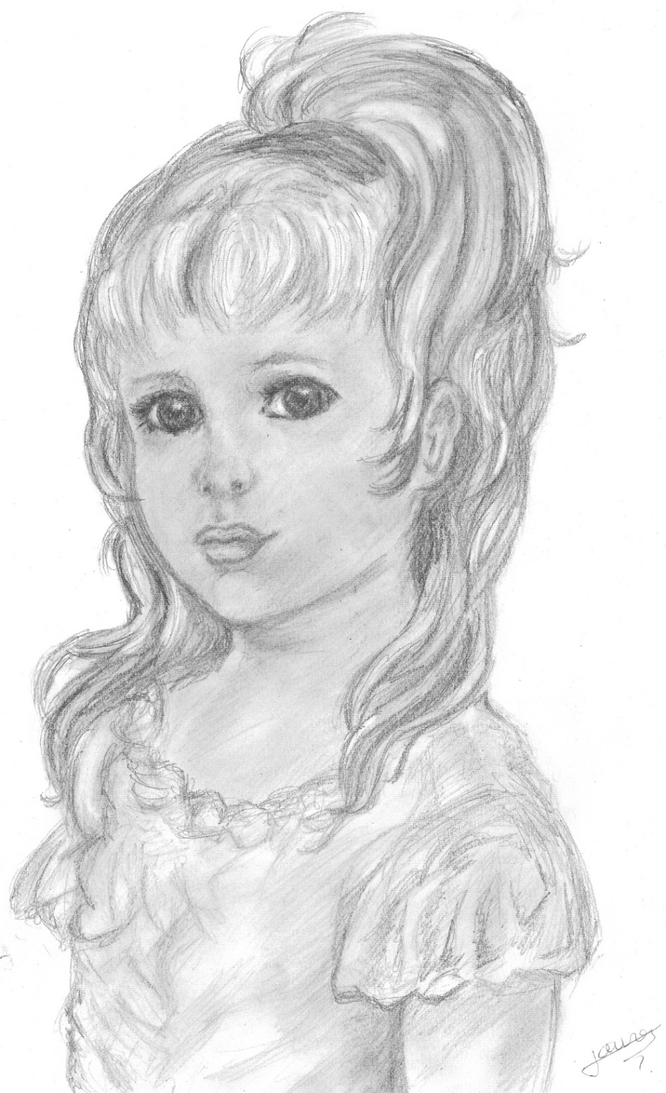 Wallpapers Art - Pencil Portraits La petite fille