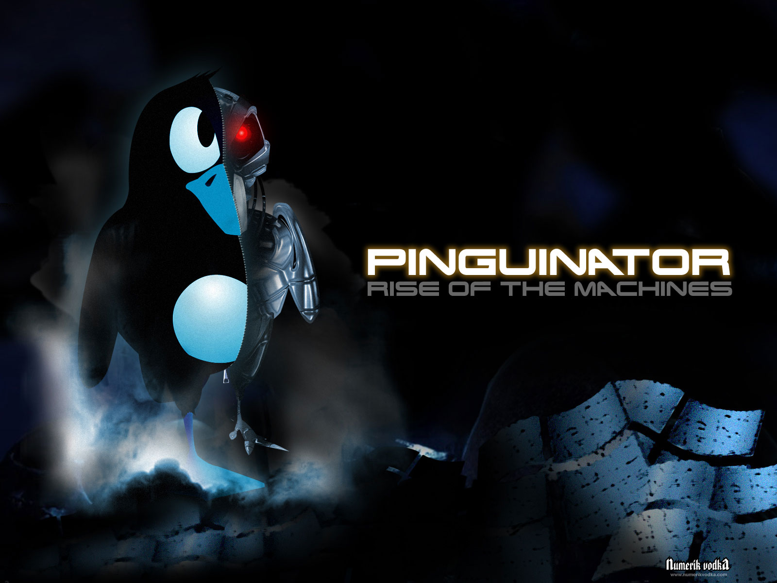 Wallpapers Computers Linux The Pinguinator | Rise of the machine