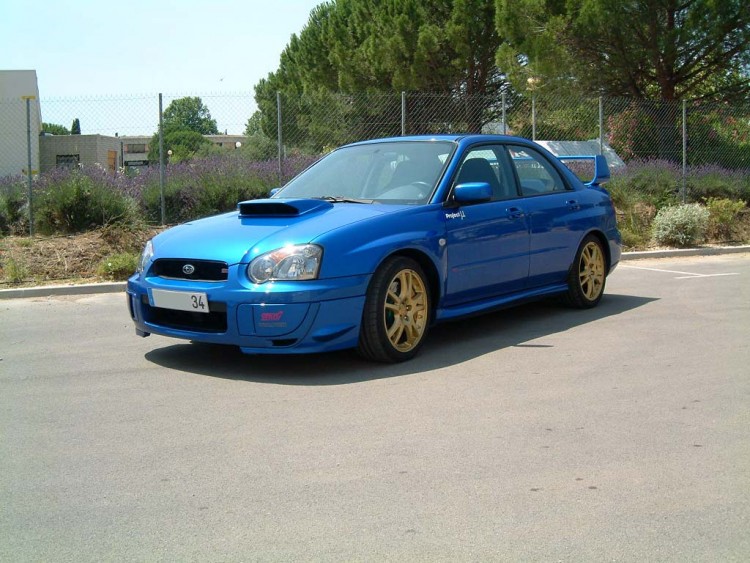 Wallpapers Cars Subaru subaru impreza bleu pare choc avant