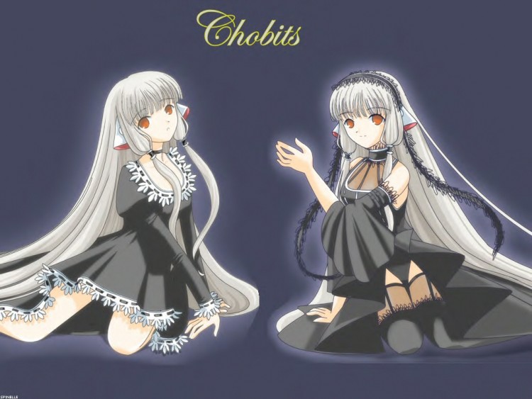 Fonds d'cran Manga Chobits Tchii et Dark Tchii